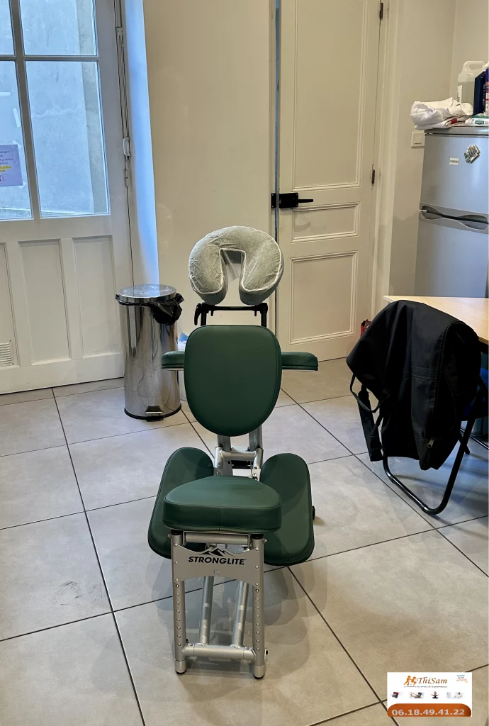 Chaise ergonomique pour le massage amma assis